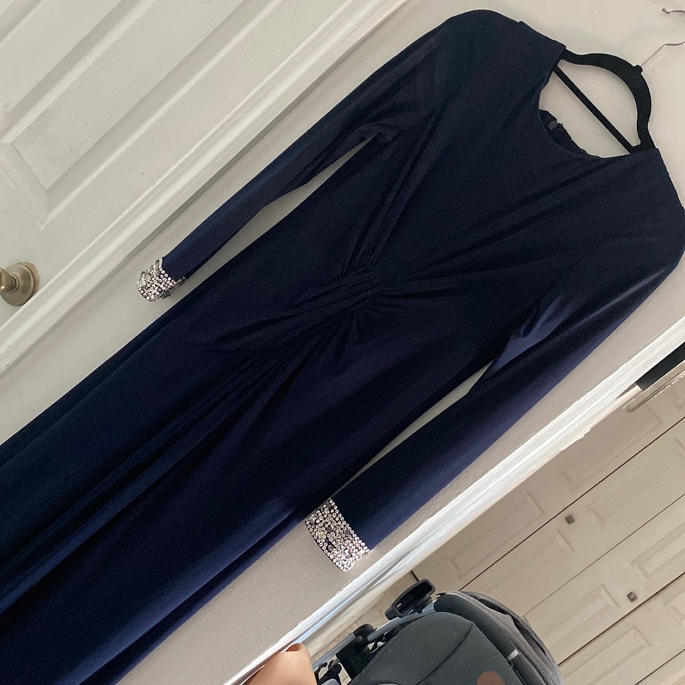 Vince camuto blue evening gown size 8